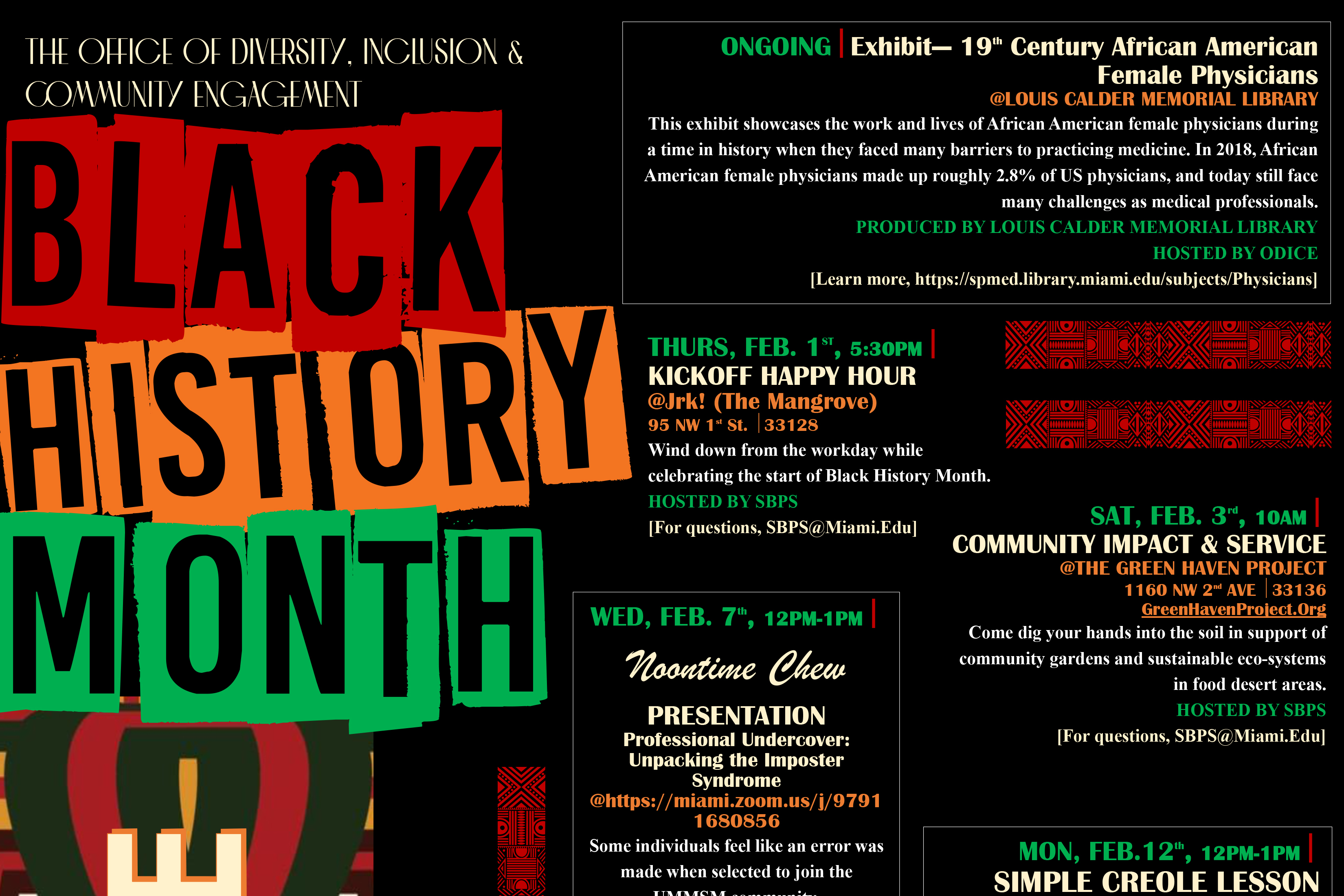 An events showcase of all Black History Month 2024 events.