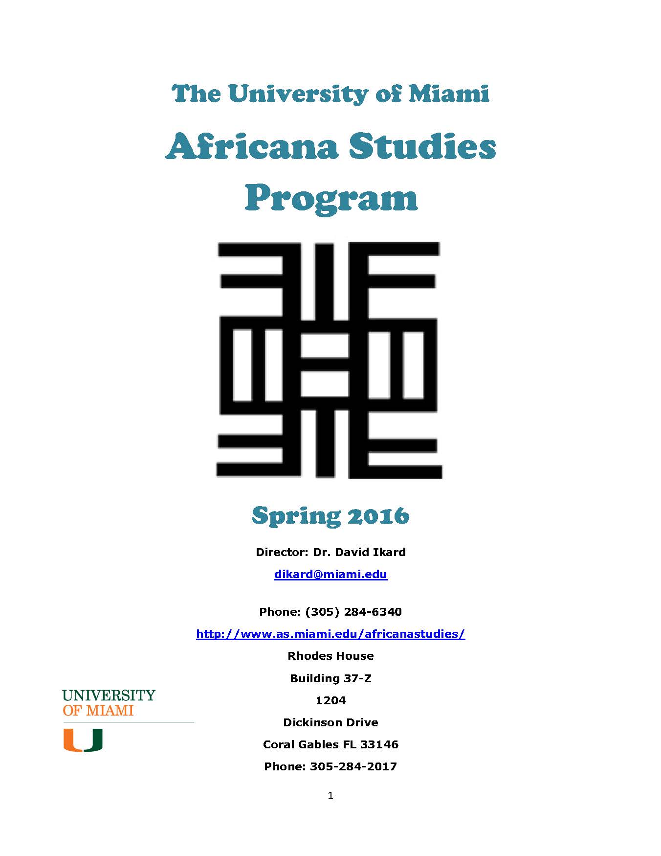 AAS Spring 2016 Course Booklet